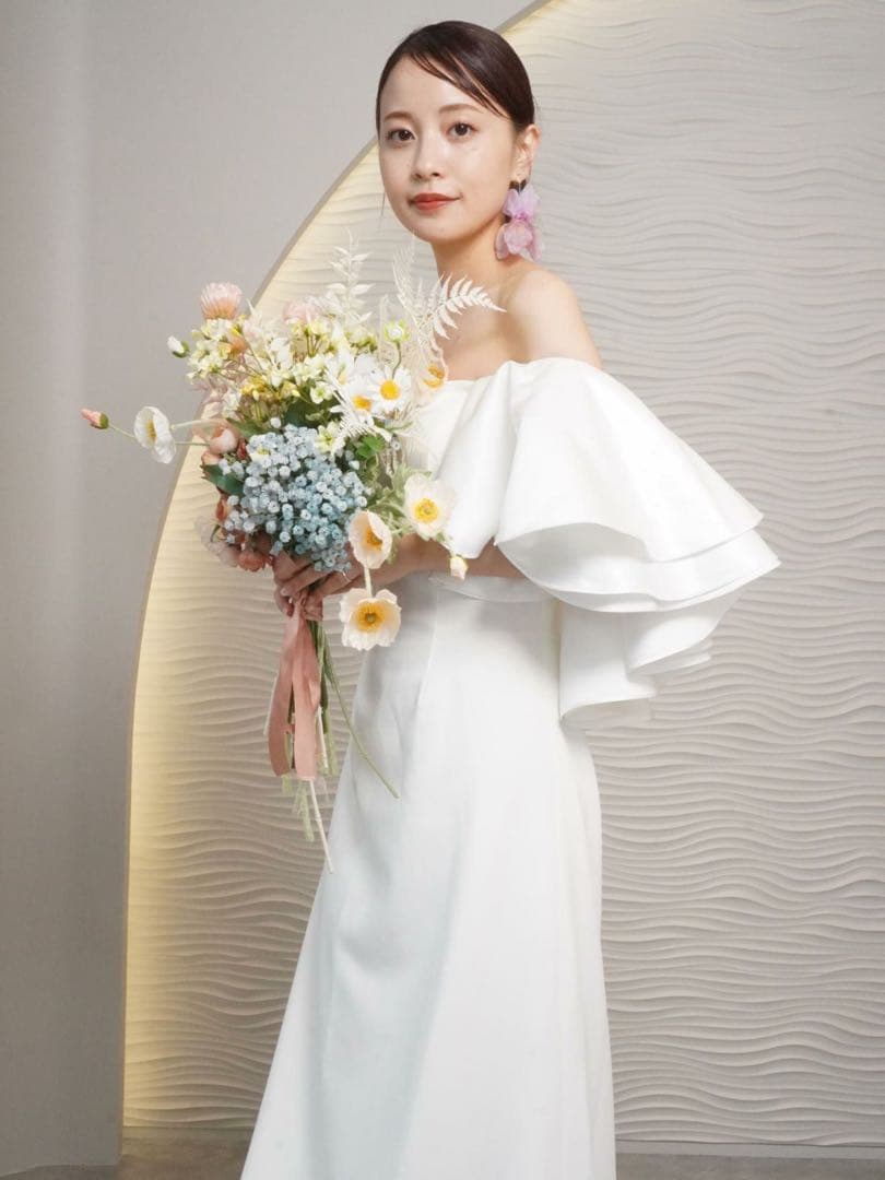 2wayティアードフレアスリーブ スレンダードレス 11号