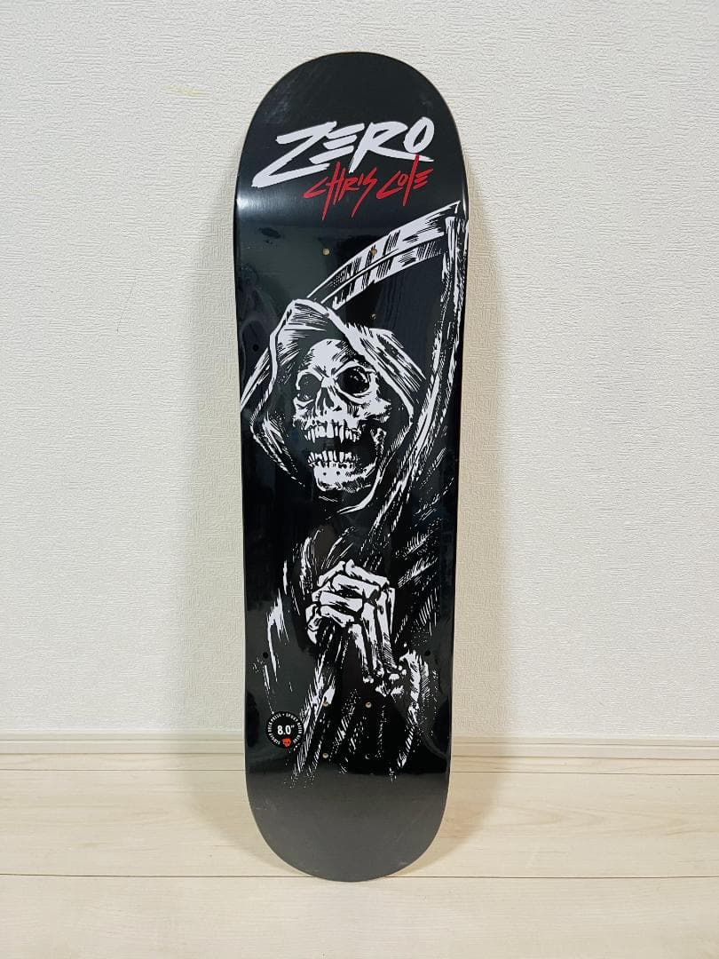 台湾製無地黒デッキテープ付き　ZERO ゼロ スケートボード8.0デッキ