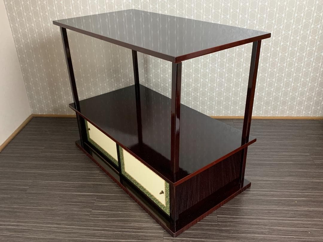 溜塗 紹鴎棚 組立式 茶道具 紙箱入 774