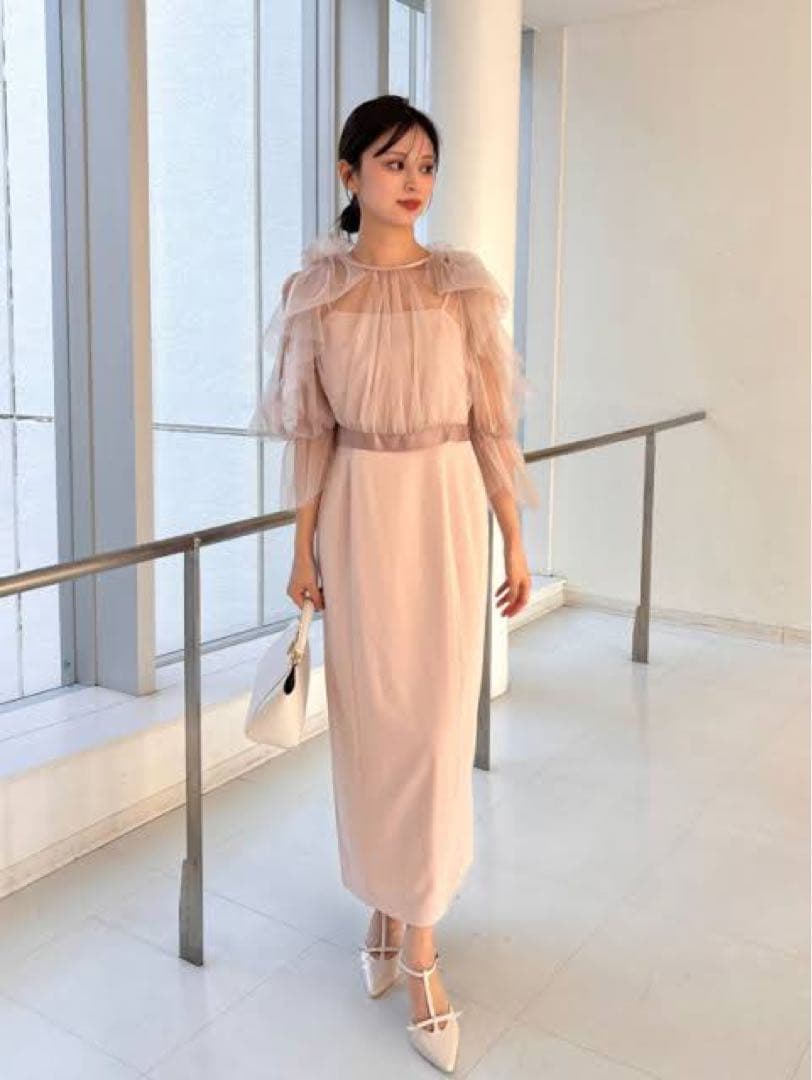 SNIDEL Sustainable リボンスリーブボレロワンピース