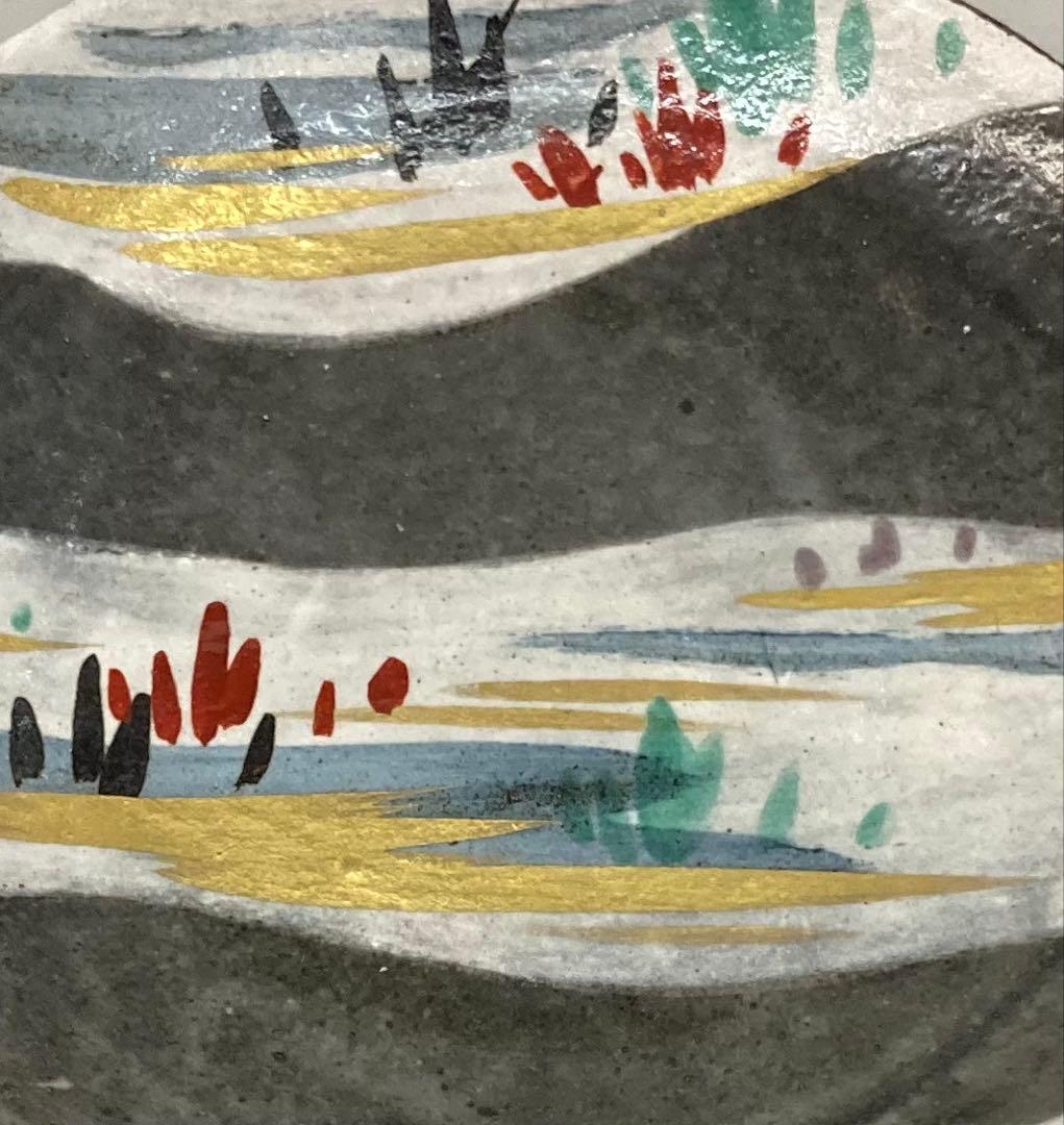 B407b「乾山写繪変 銘々皿　3枚」白井半七造　元箱付(5枚入り用？)