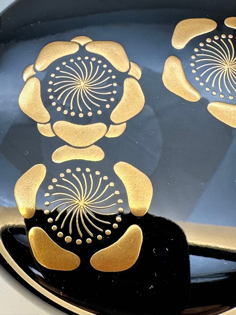 茶道具　棗　岡本康伸　溢れ梅蒔絵