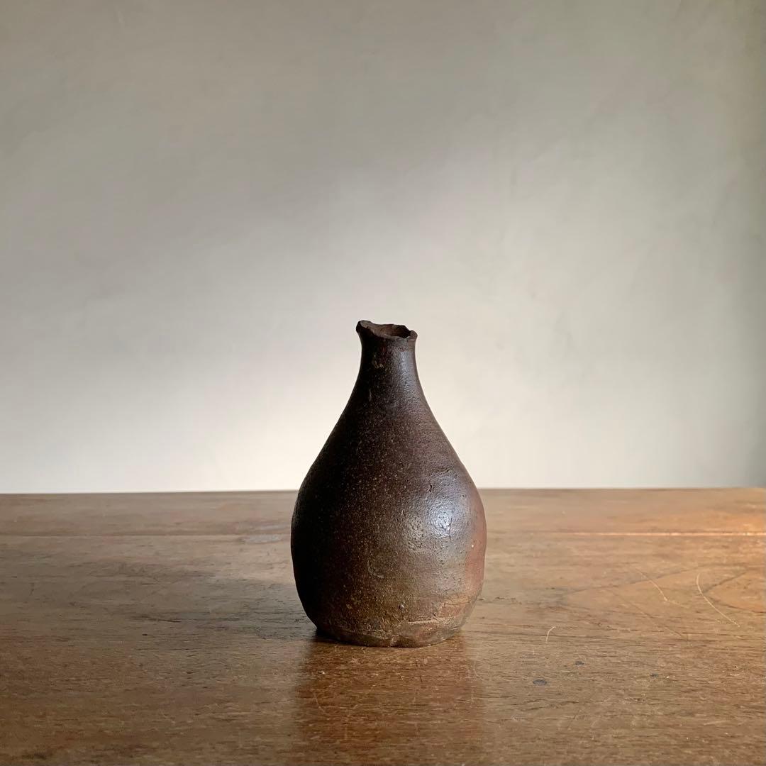 喜名 知花焼 焼締褐釉瓶 徳利 酒器 古美術 琉球美術 古道具 アンティーク