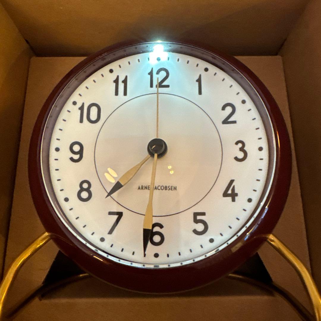 AJテーブルクロック バーガンディ