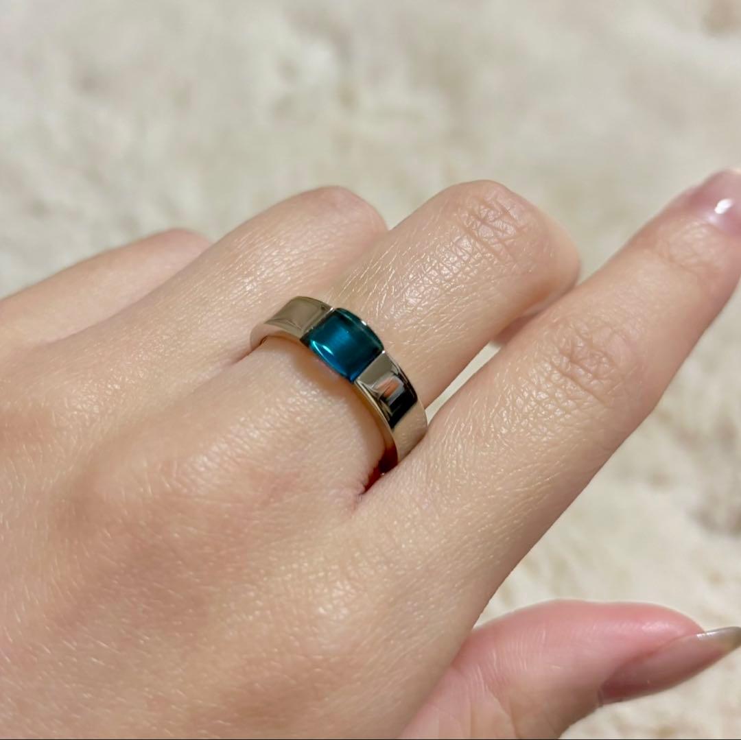 グッチ GUCCI ブルートパーズ リング K18WG 約8.0g