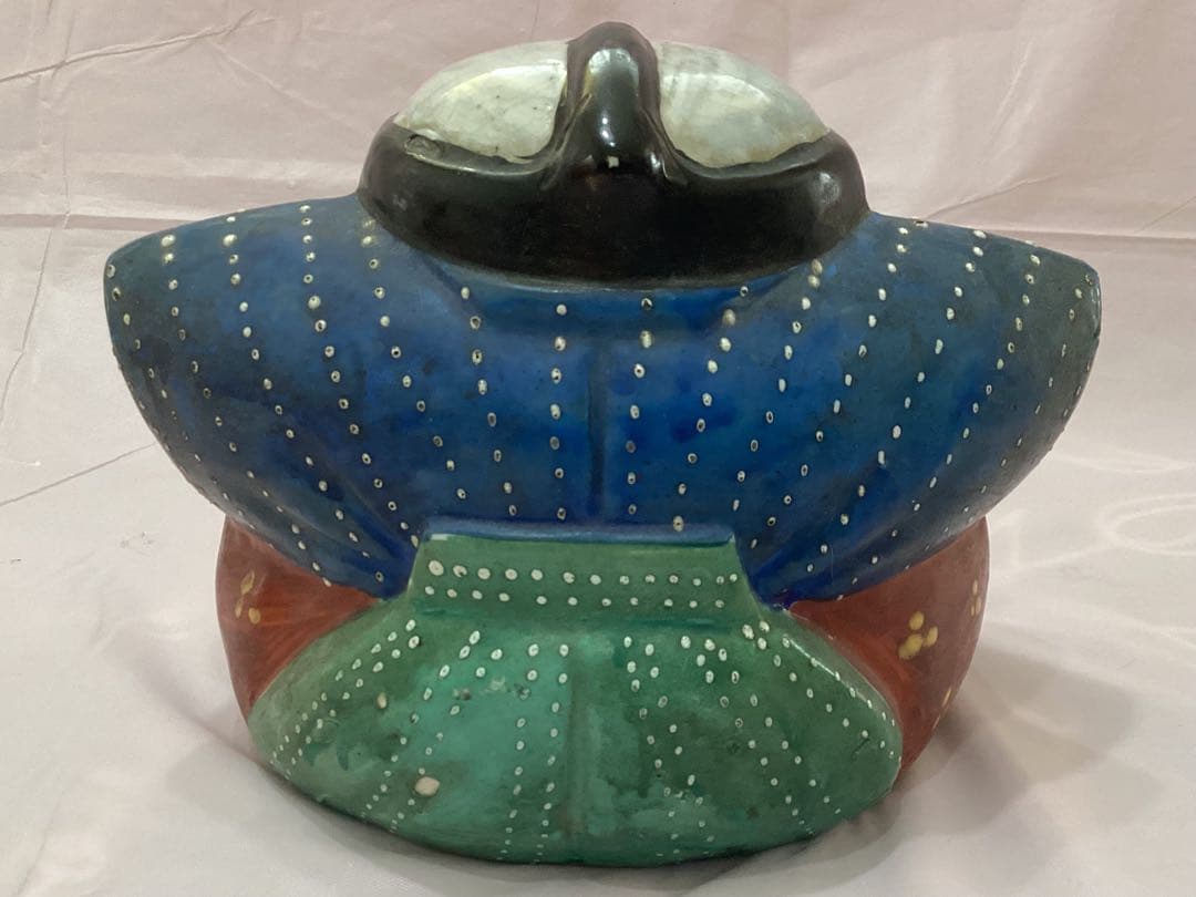 福助人形　磁器製　大正〜昭和初期頃　縁起物　金運招福　骨董　アンティーク