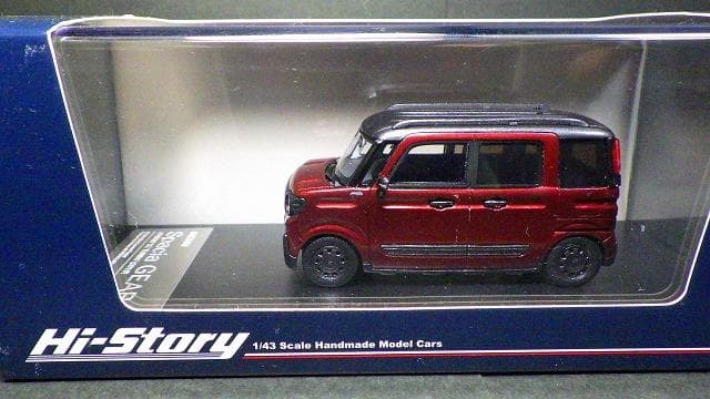 1/43 スズキ スペーシア ギア ミニカー レッドxガンメタ HS237RE