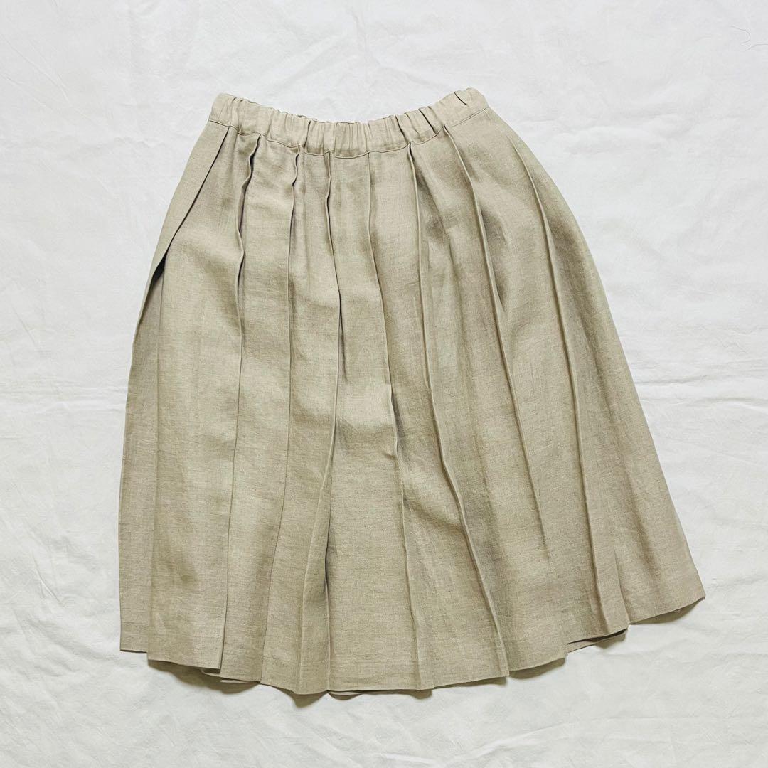 のぐぐ　シャルパンティエドゥヴェッソ　プリーツスカート　ナチュラル