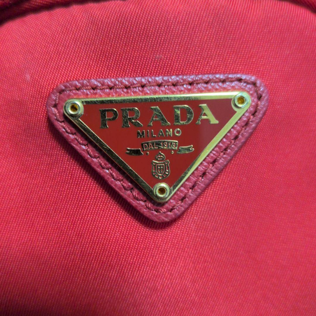 ☆PRADA レッド ショルダーバッグ☆　正規