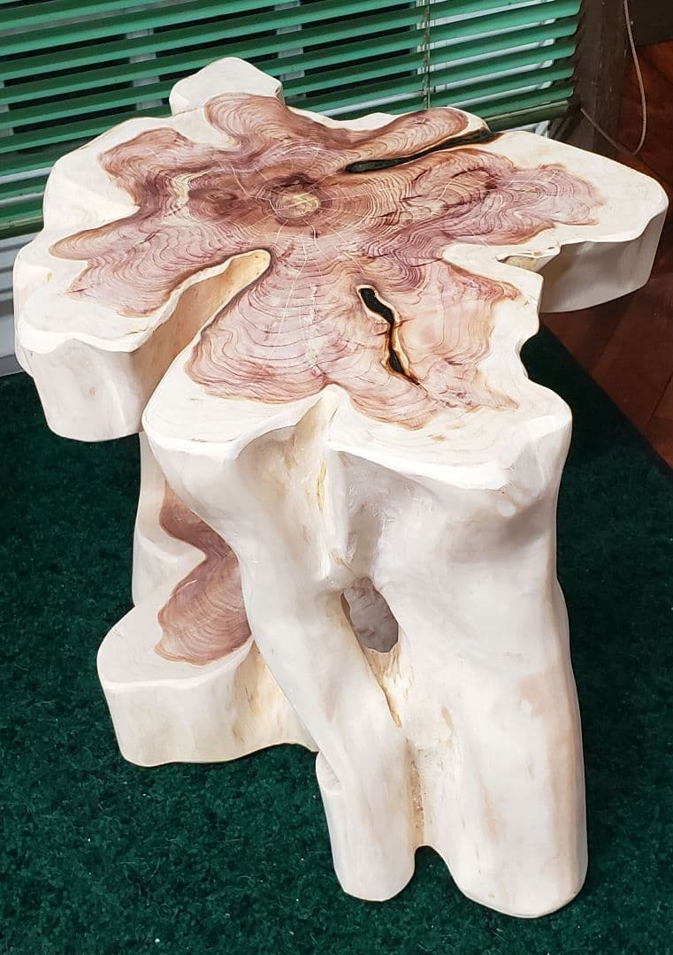 くりぬき丸太椅子　サイドテーブル