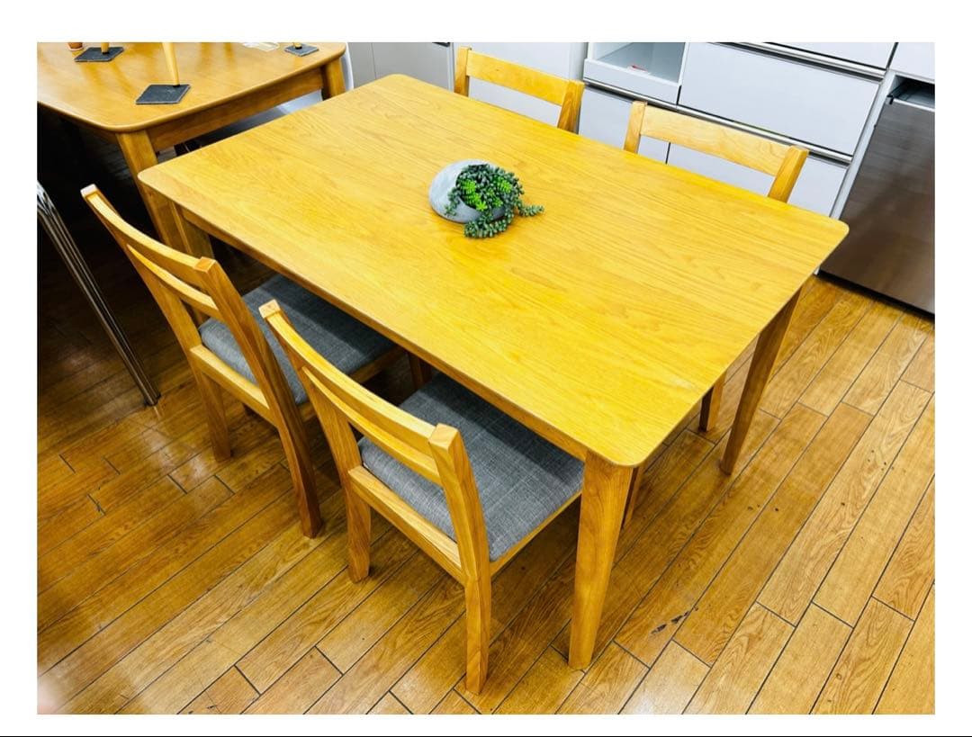 送料無料！ナチュラルウッド ダイニングテーブル 4人用