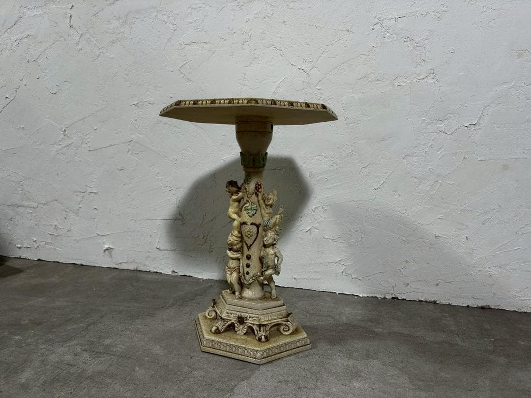 『イタリア製』サイドテーブル ナイトテーブル テーブル 花台 飾台RWcen25