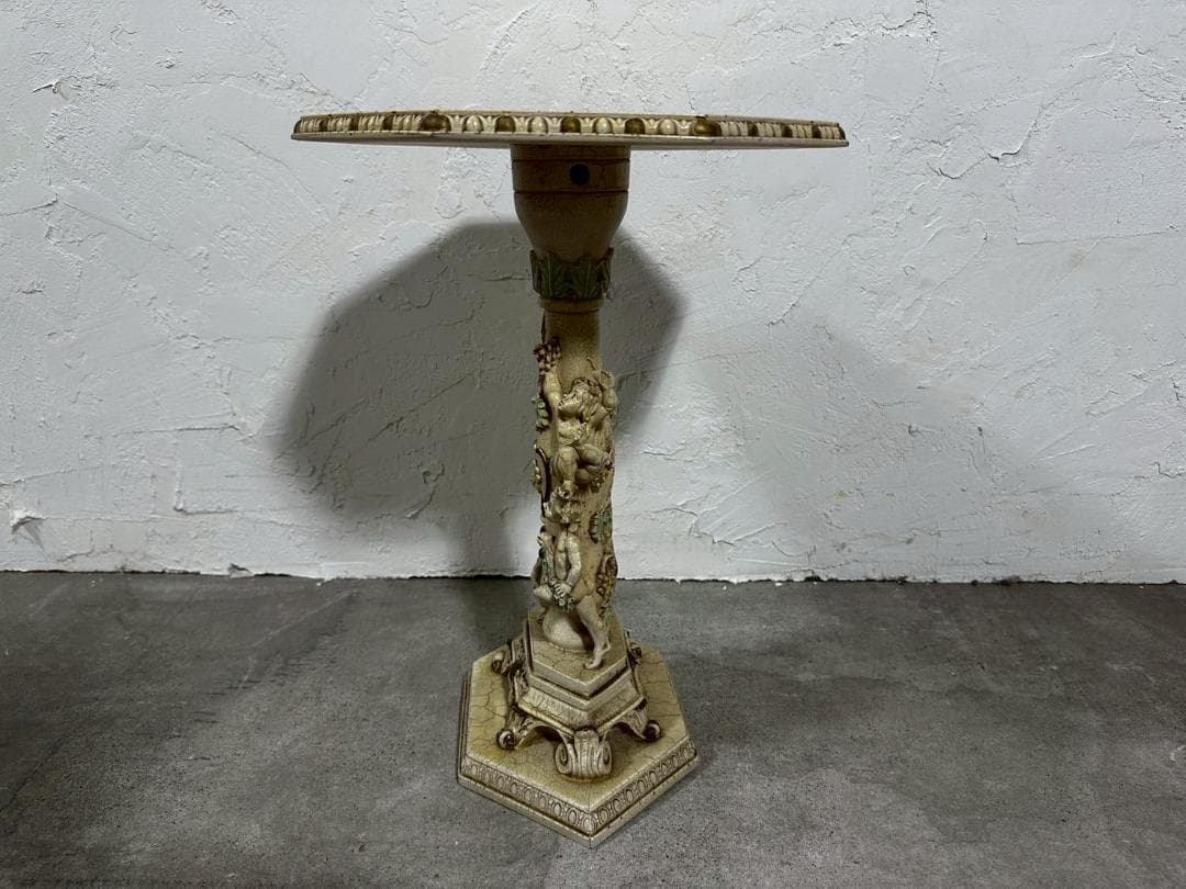 『イタリア製』サイドテーブル ナイトテーブル テーブル 花台 飾台RWcen25