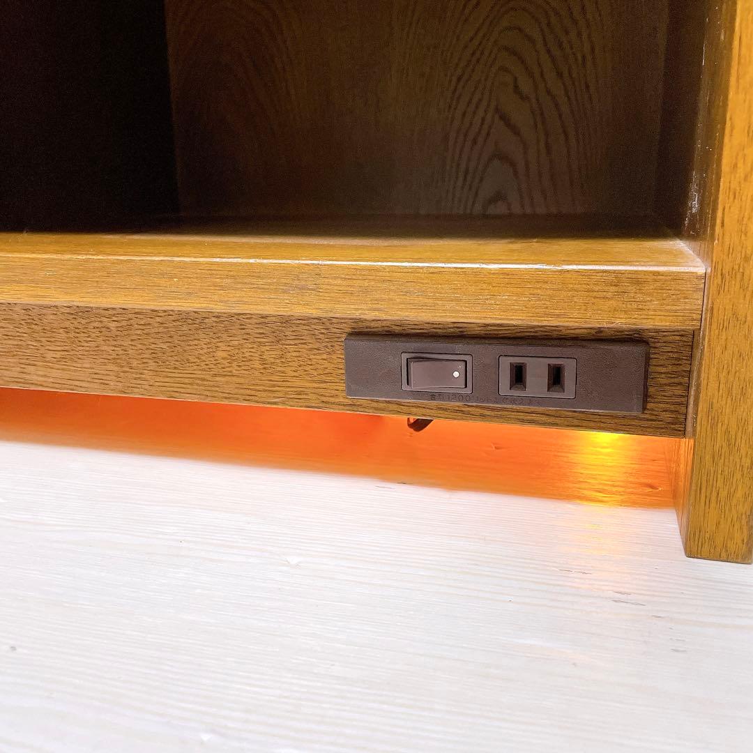 足元ライト付 Simmons シモンズ ナイトテーブル ベッドサイドテーブル