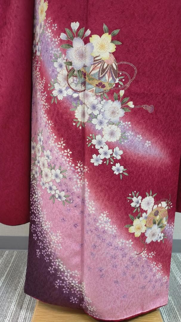 【秀品 美品振袖＋袋帯 2点セット】 74－1033