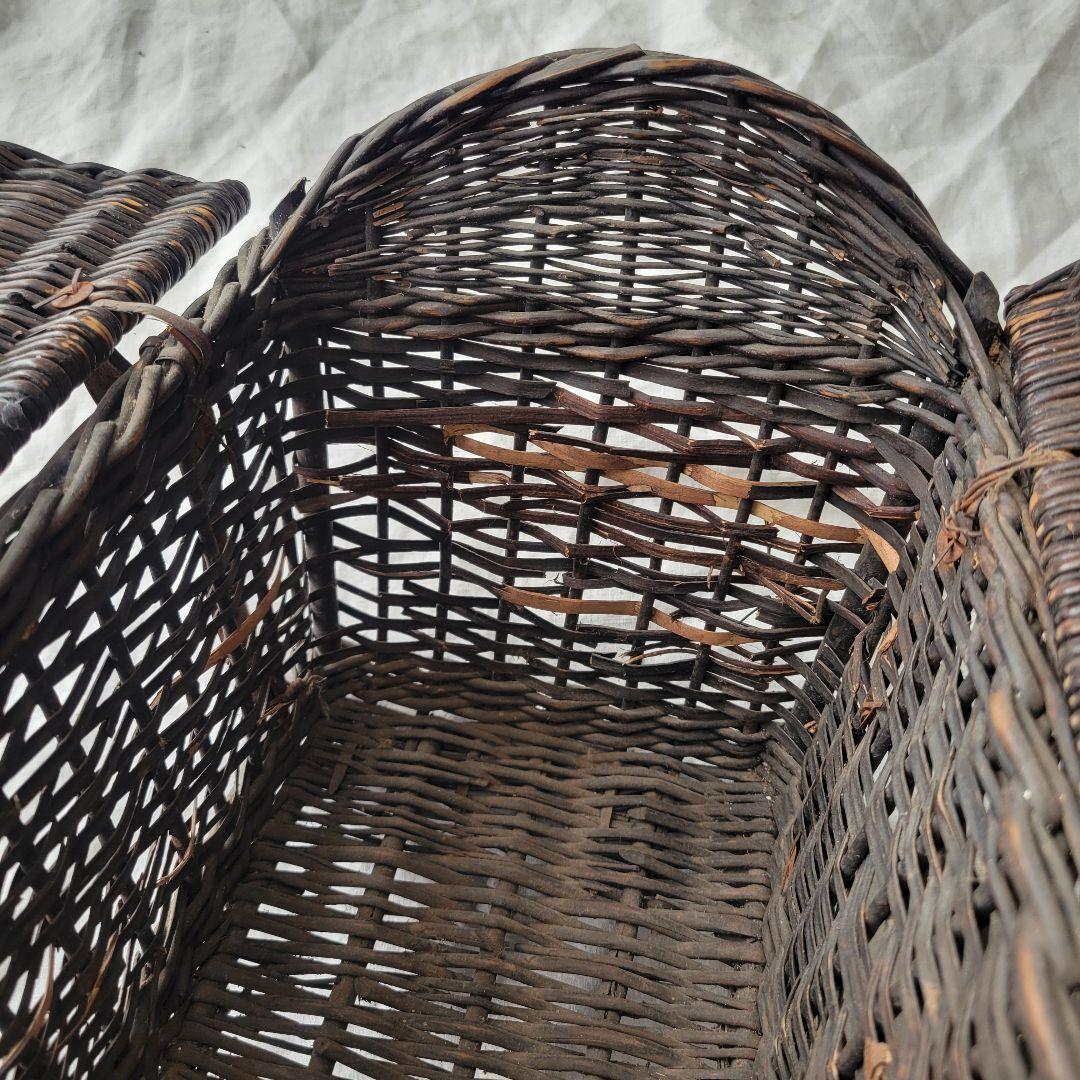 フランス　アンティーク　パニエ　蓋付き