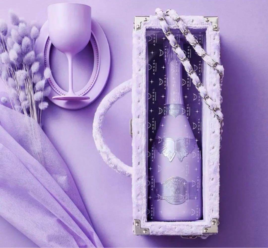 【新品】エンジェル シャンパン ドゥミセック ハロウィン限定パープル〈ファー〉