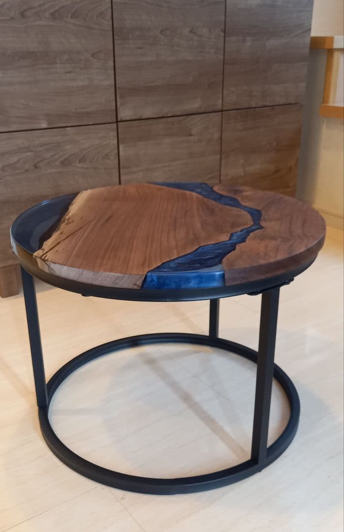 レジンテーブル　リバーテーブル　丸テーブル　コーヒーテーブル　サイドテーブル