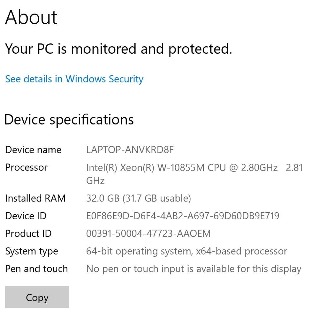 Windowsノート本体 Lenovo ThinkPad P1 Gen 3 (Xeon W-10855M)