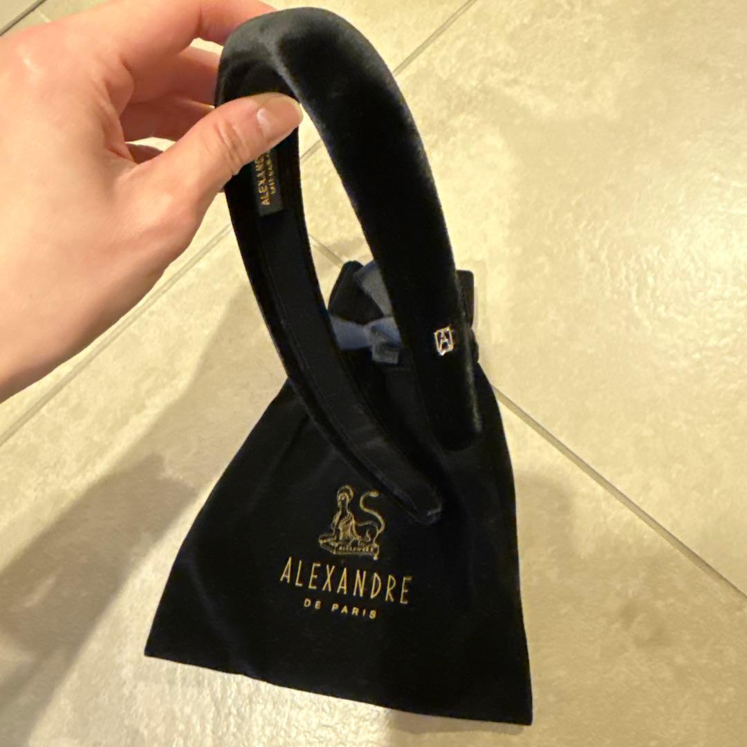 ALEXANDRE DE PARIS ベルベットヘアバンド