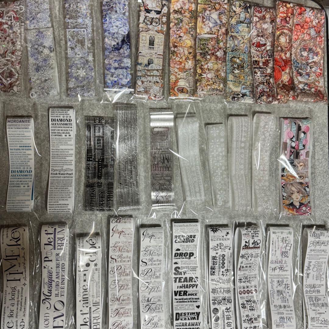 海外マステ＋収納ファイル＋クリップセット おまけ付き