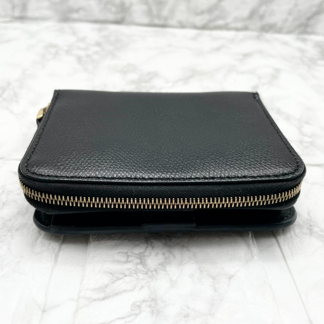 極美品✨️フェンディ　エフイズ　二つ折り財布　レザー　ミニ財布　ブラック　黒