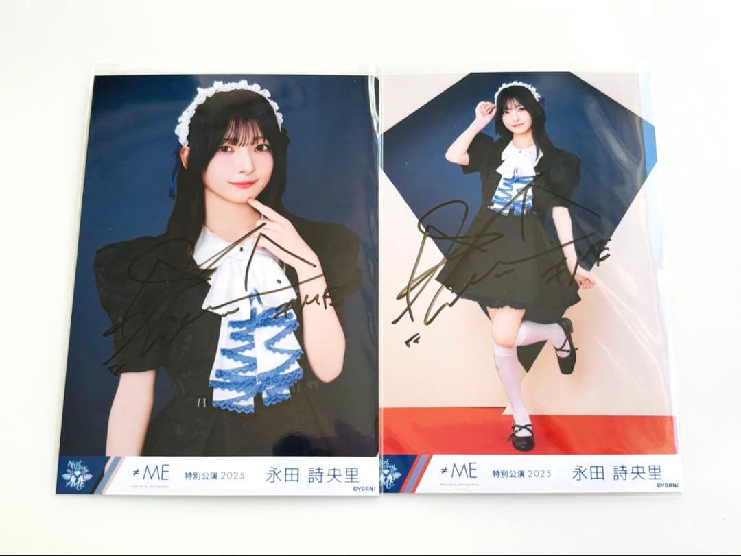 ノイミー 永田詩央里 全国ツアー2025衣装 生写真 直筆 セミコンプ メイド