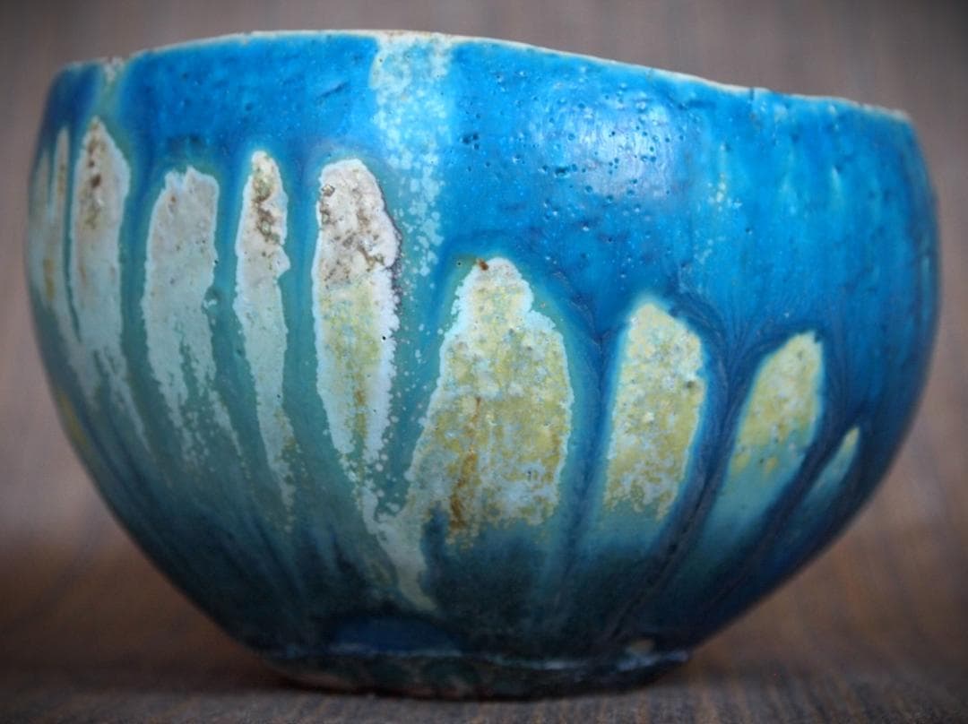 人気作家★金澤尚宜★てびねり青茶碗★あよお