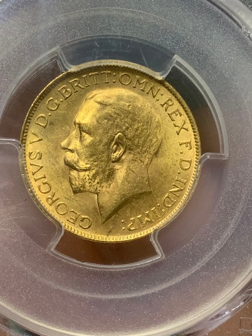 英国南アフリカ 1927年 ジョージ5世 ソブリン 金貨収蔵品放出 未使用超美品