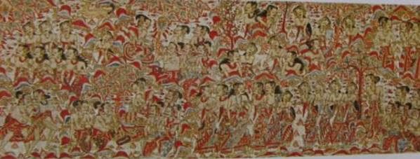 作者不詳（インドネシア）、バリ古代画、希少画集画、新品額装付