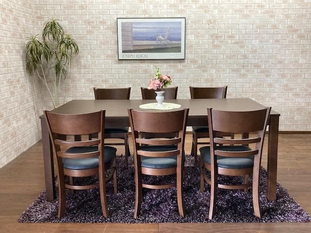 ダイニングテーブルセット　６人掛け　ブラウン　新品