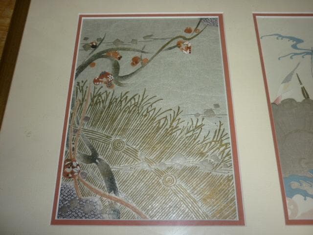 昭和初期◆人間国宝 上野為二 手描き友禅職人 上野研究会 京都芸艸堂 木版画3枚