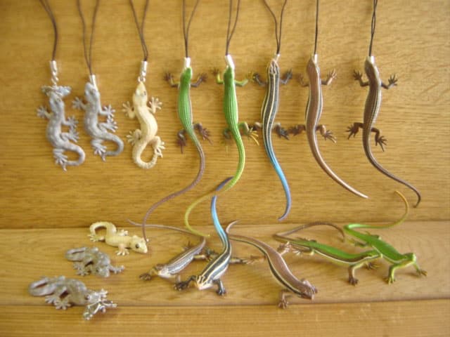♯Gti10FO　ネイチャーMONO　トカゲヤモリストラップマグネット16種