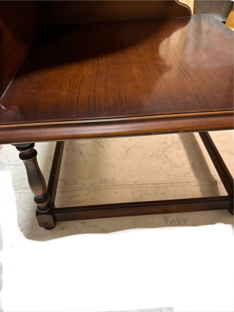 カリモク　コロニアル　コーナーテーブル　オールドカリモク　ビンテージ