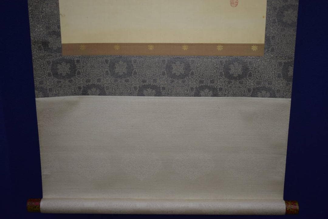 真作/橋本雅邦/立雛図/橋本永邦の桐極二重箱付/布袋屋掛軸HJ-428