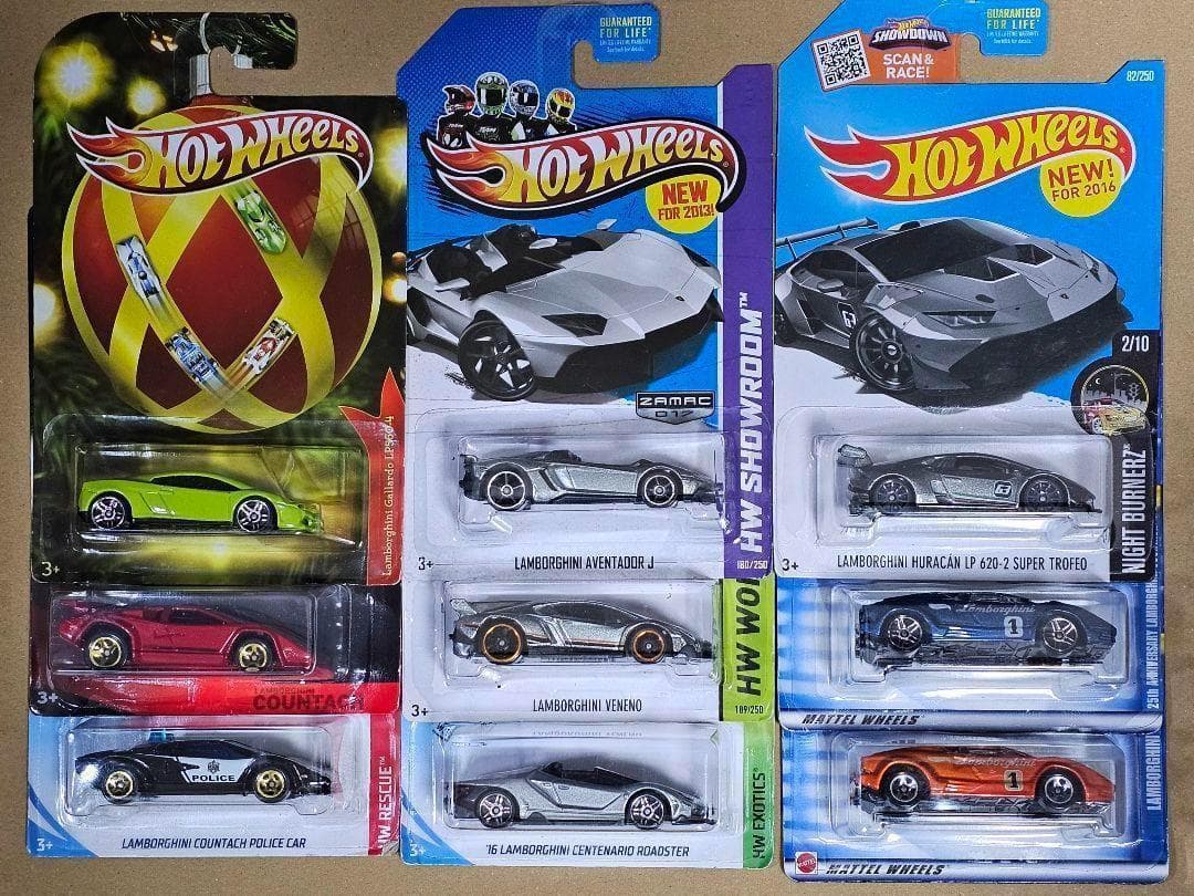 ホットウィール、ランボルギーニ9台スペシャルセット　E