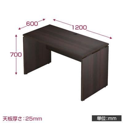 【週末特価】Garage デスク 幅1200mm 奥行600mm 配線トレー付き