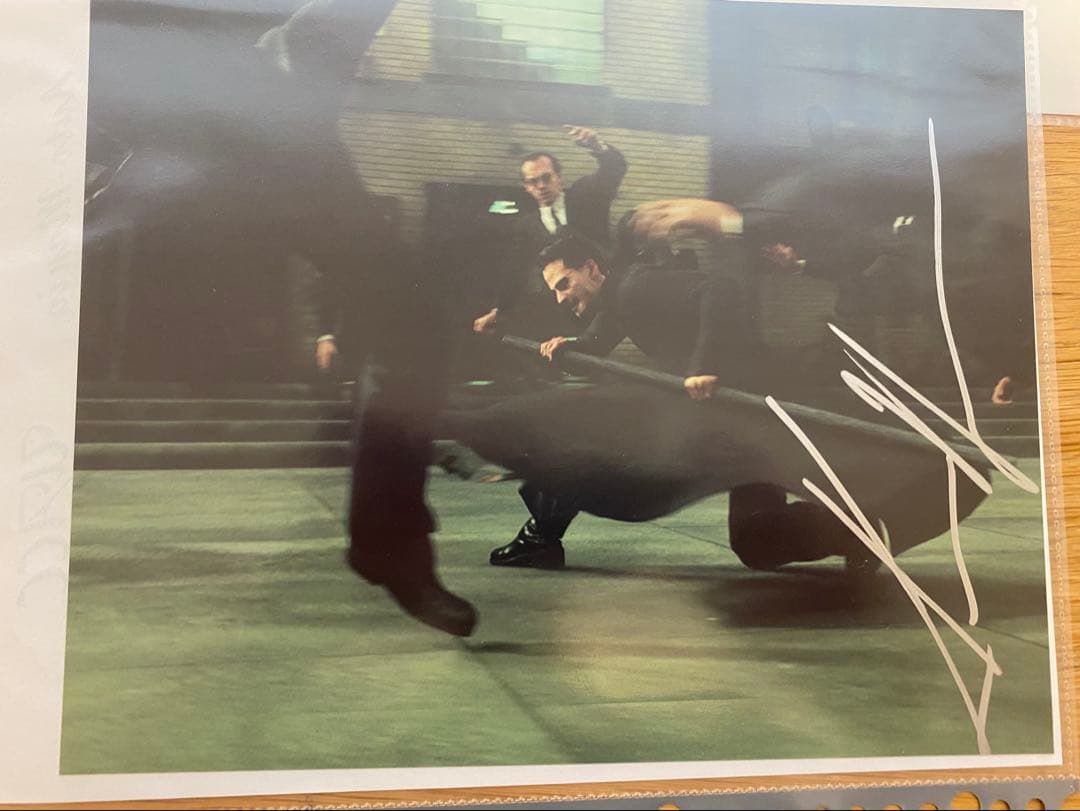 映画　マトリックス サイン入り写真等6点セット　キアヌ　ネオ　モーフィアス