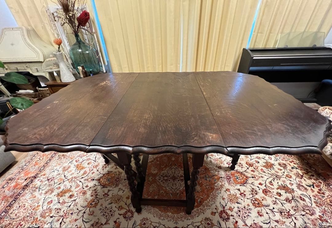 英国　アンティーク ゲートレッグテーブル　ダイニング　バタフライ　イギリス