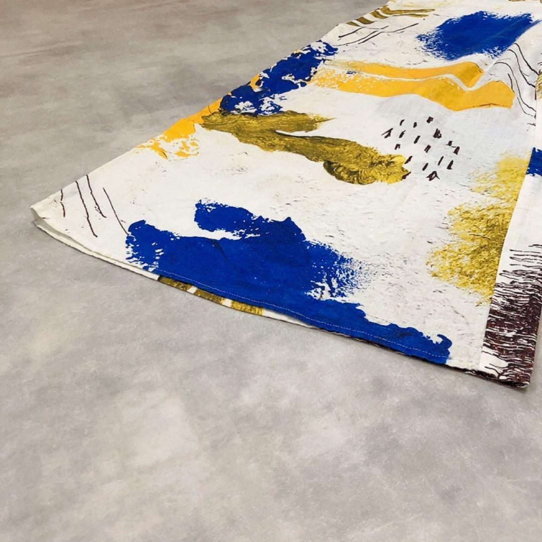 ナゴンスタンス 美品 ペイント ワイドパンツ ビッグシルエット マルチカラー