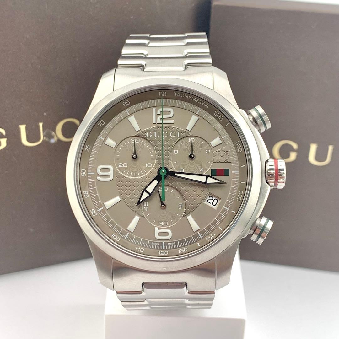 8-30 GUCCI 126.2 クロノグラフ 腕時計 シルバー