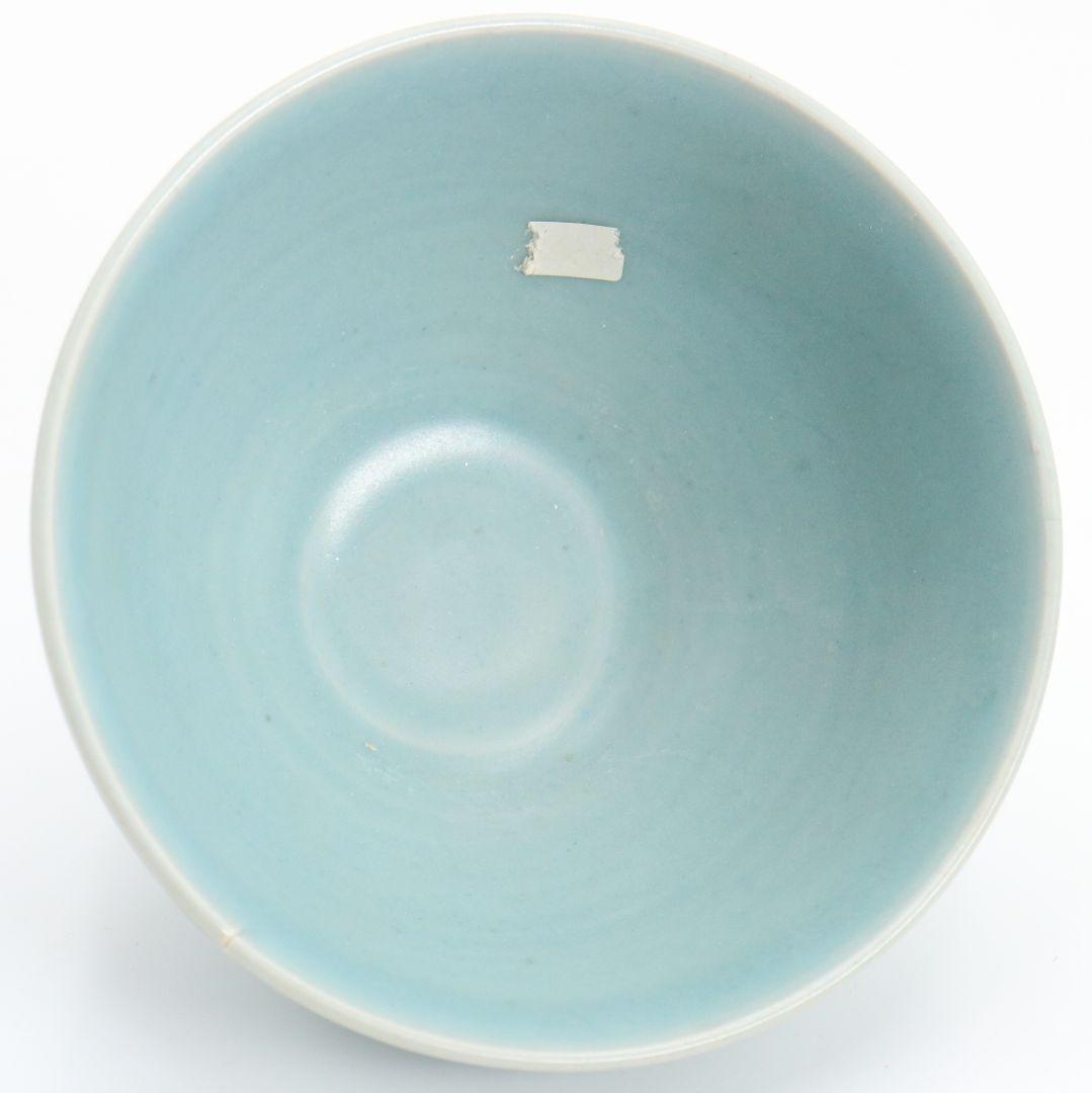 中国 青磁刻花蓮弁文鉢 茶碗　AT678