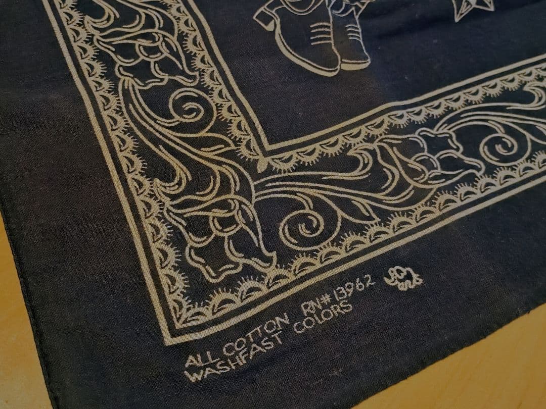 最終！エレファントブランド60s テキサスレンジャー柄バンダナ片ミミ