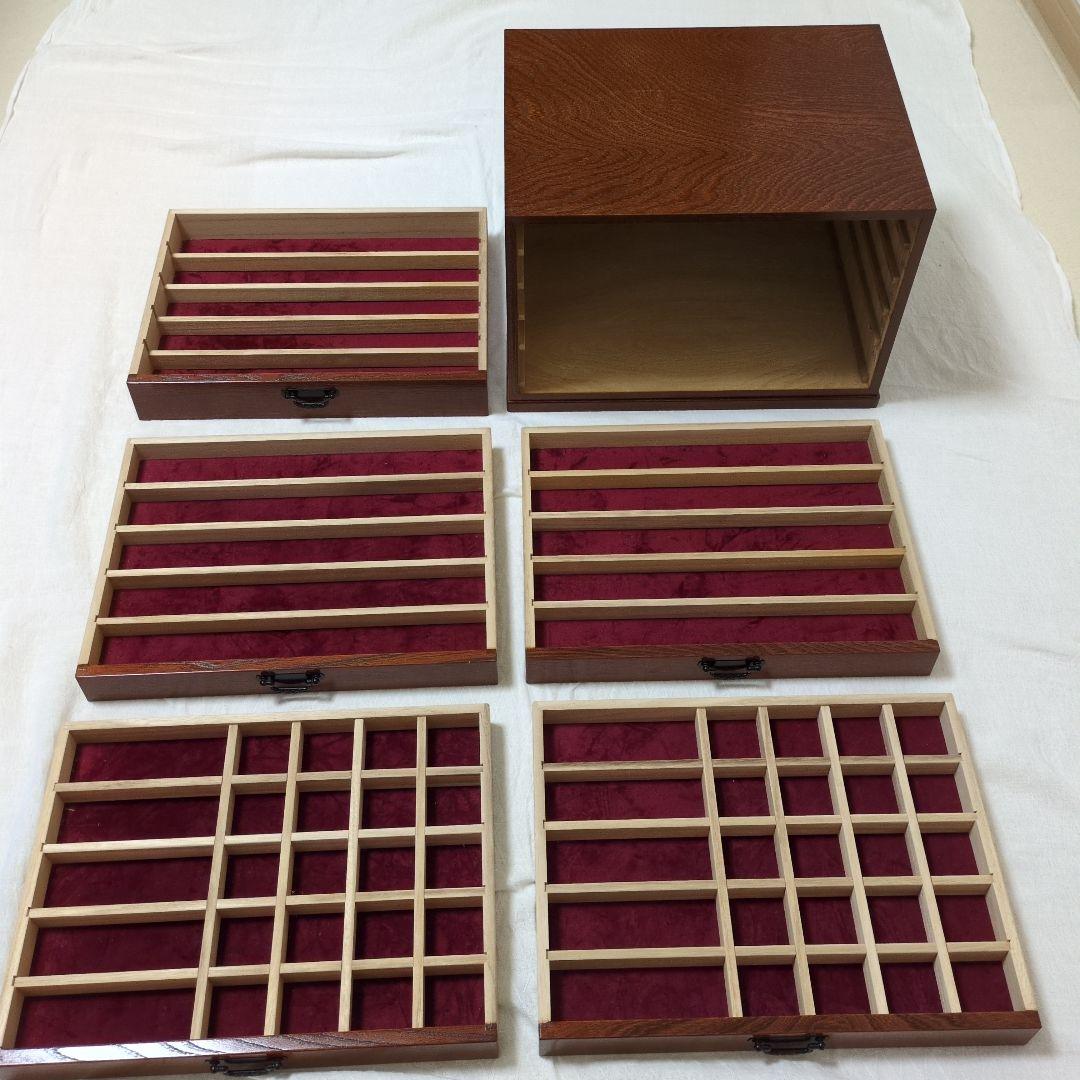 5段木製小型タンス ブラウン