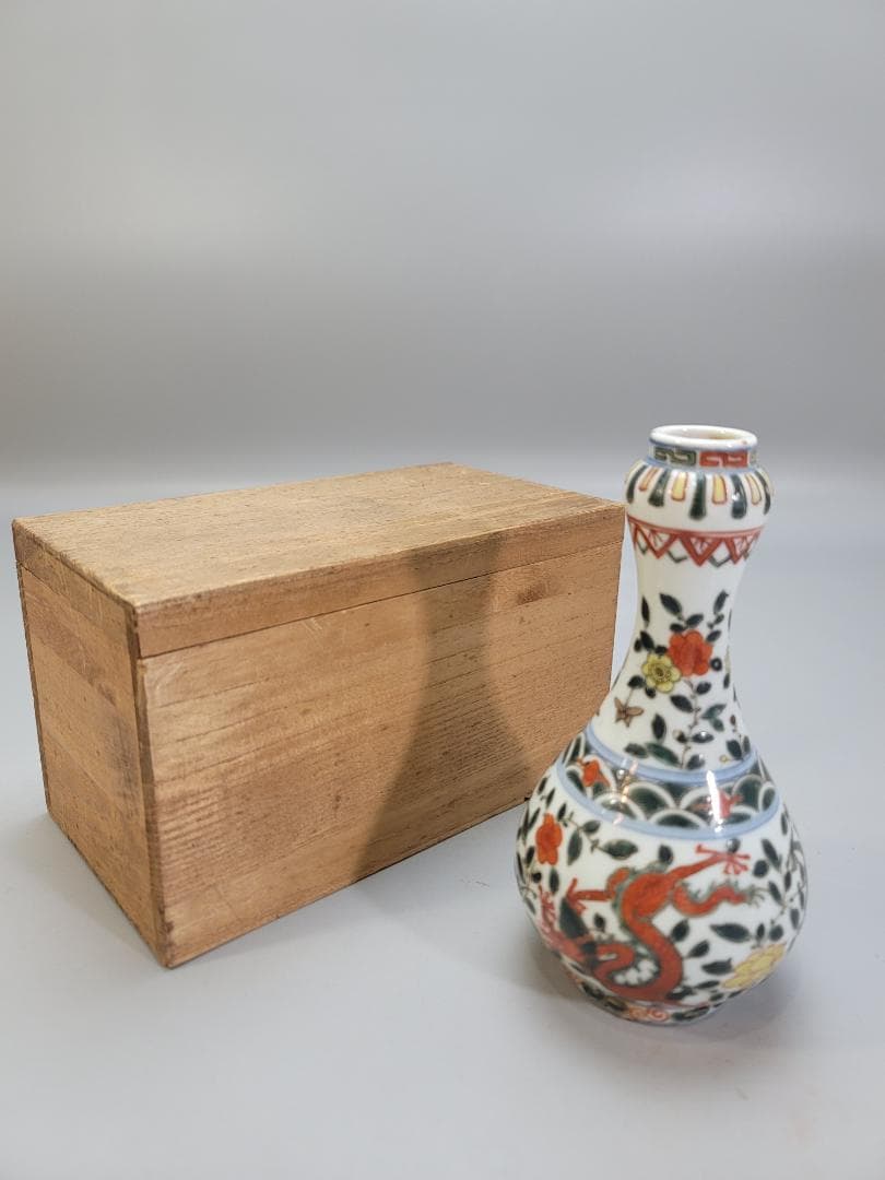 中国美術 萬暦赤絵 瓶 骨董品