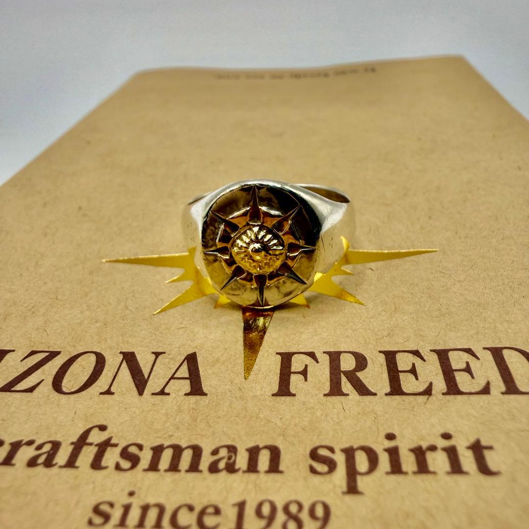 美品　アリゾナフリーダム　k18放射リング　22号