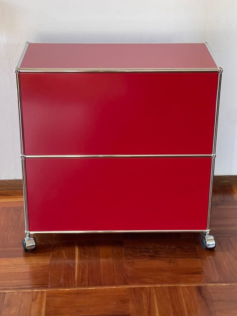 USM ハラー 1列 2段 ドロップダウンドア キャスター キャビネット