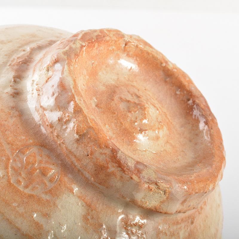 茶道具　萩焼　味舌隆司造　茶碗　銘「寿」　前大徳　福本積應極め箱　N　R7449