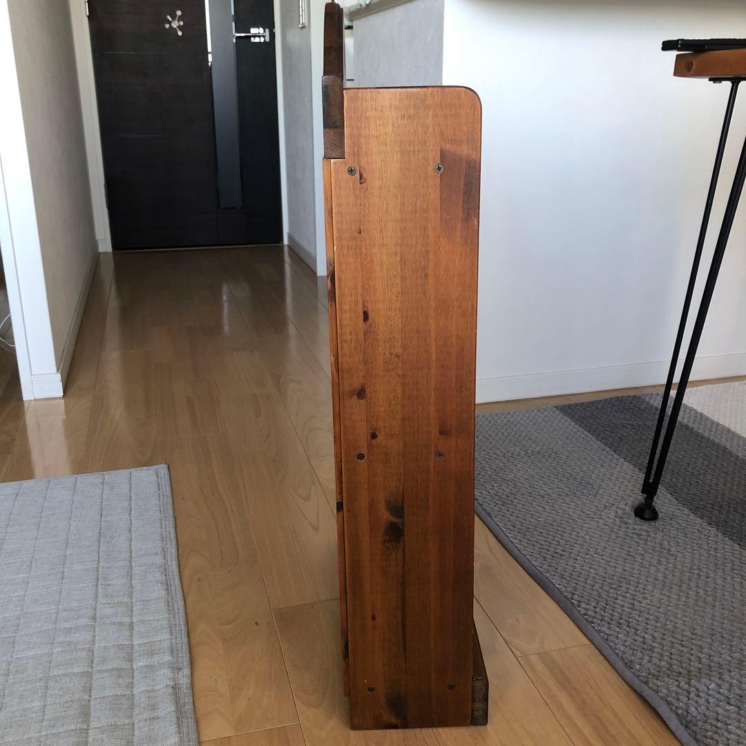 カントリー　木製ハート型棚 2段