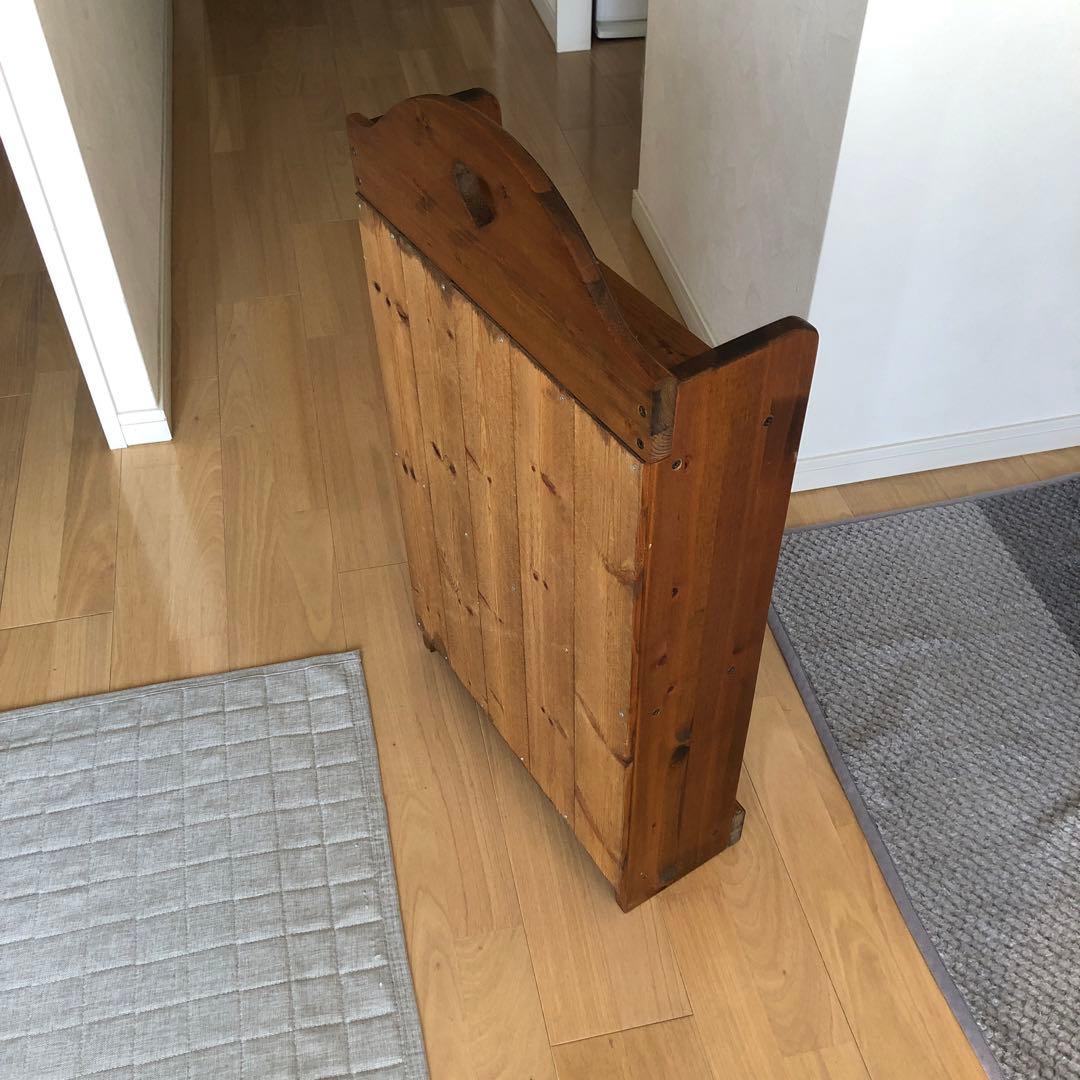 カントリー　木製ハート型棚 2段